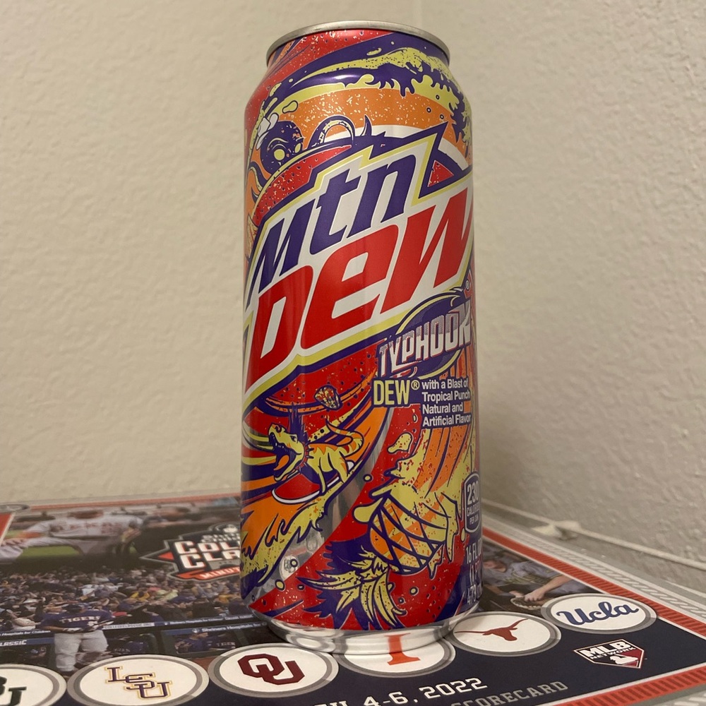 Mountain Dew Typhoon 16oz Single Can Mtn Dew 2022 Edition - RARE